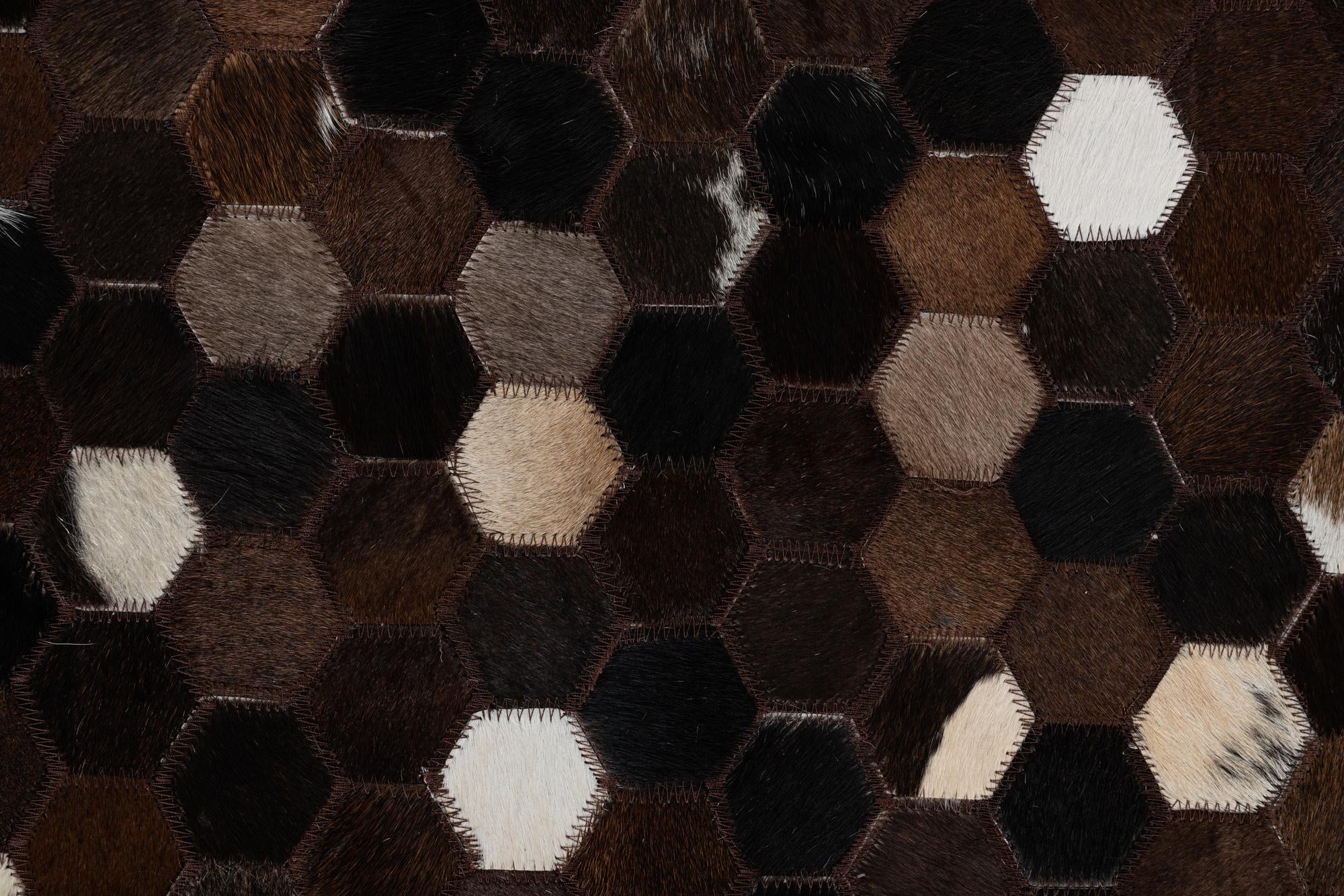 5' x 8' Cowhide Leather Rug