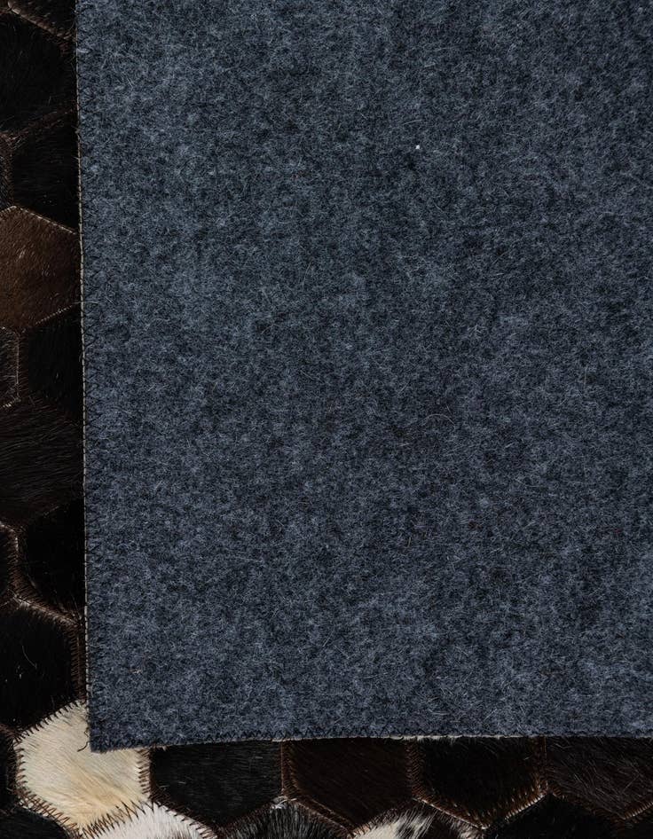 Detail image of 5' x 7' 10 Cowhide Leather Rug