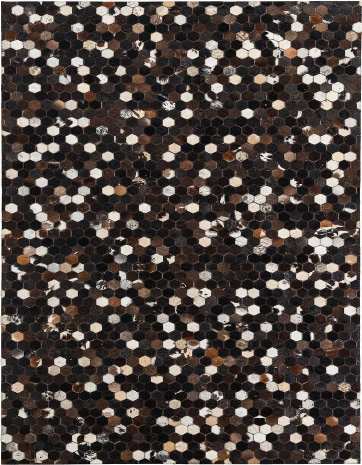 Detail image of 5' x 7' 10 Cowhide Leather Rug