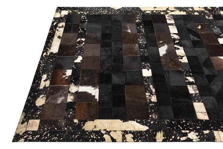 Detailfoto van 145cm x 245cm Cowhide Leather Vloerkleed