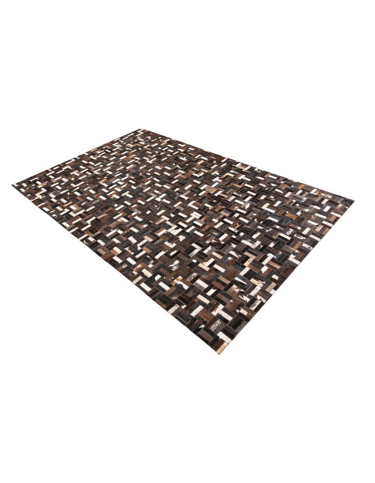 Detail image of 5' x 7' 10 Cowhide Leather Rug