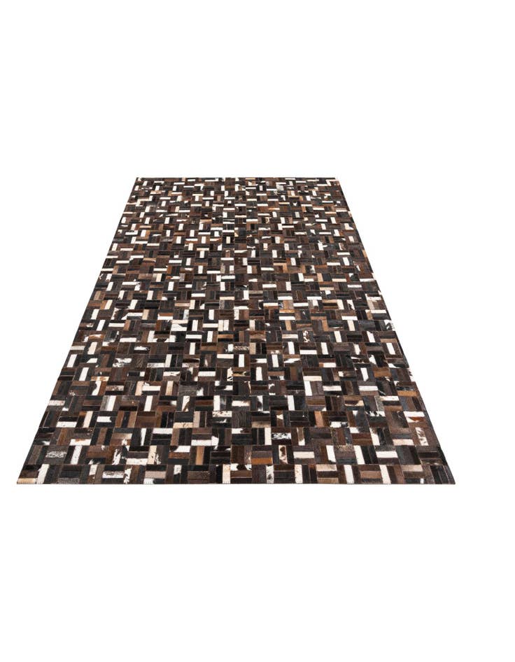 Detail image of 5' x 7' 10 Cowhide Leather Rug
