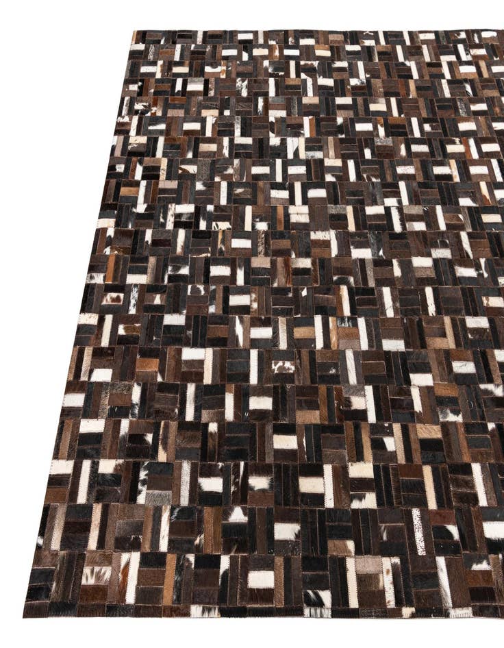 Detail image of 5' x 7' 10 Cowhide Leather Rug