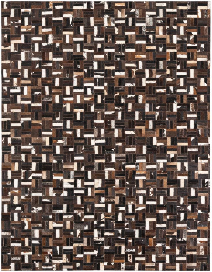 Detail image of 5' x 7' 10 Cowhide Leather Rug