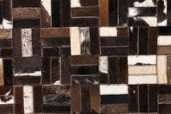 5' x 8' Cowhide Leather Rug