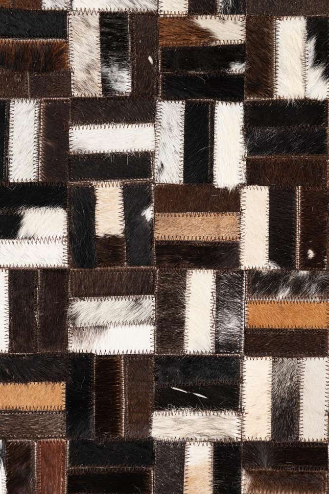 5' x 8' Cowhide Leather Rug