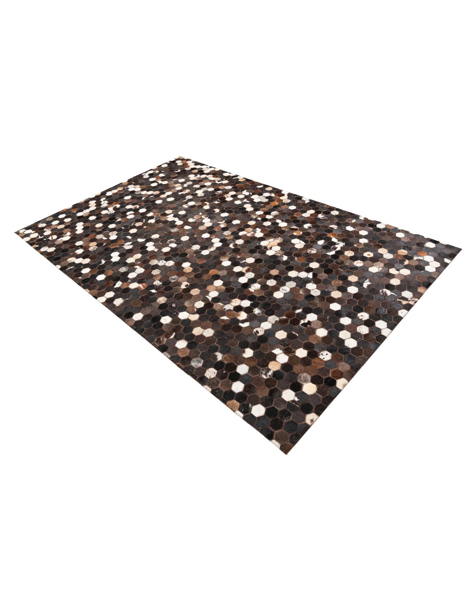 5' x 7' 10 Cowhide Leather Rug
