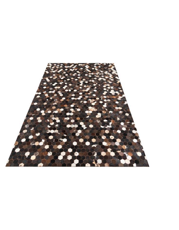 Detail image of 5' x 7' 10 Cowhide Leather Rug