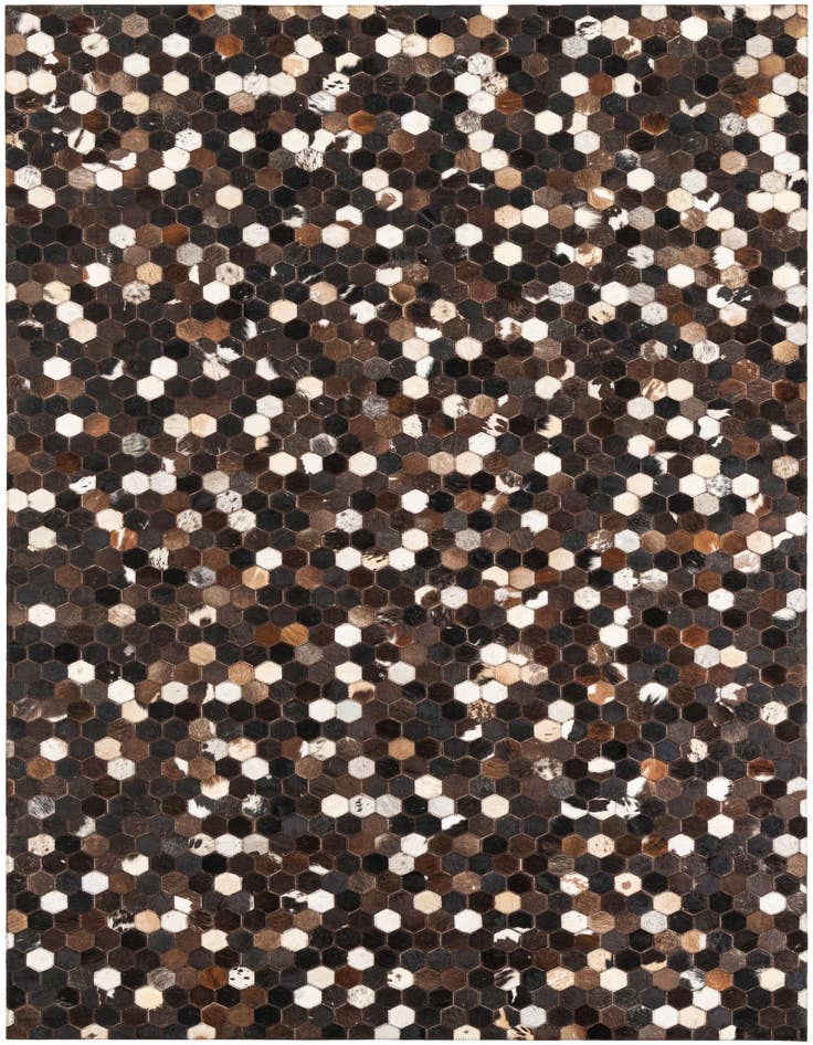 Detail image of 5' x 7' 10 Cowhide Leather Rug