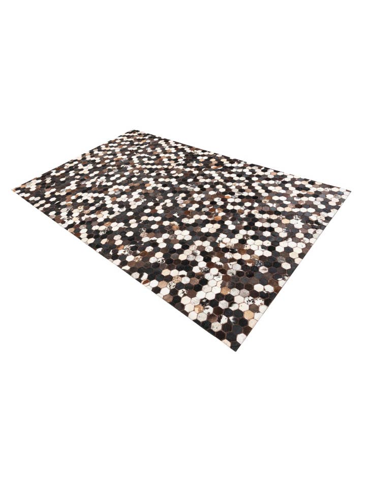 Detail image of 5' x 7' 10 Cowhide Leather Rug