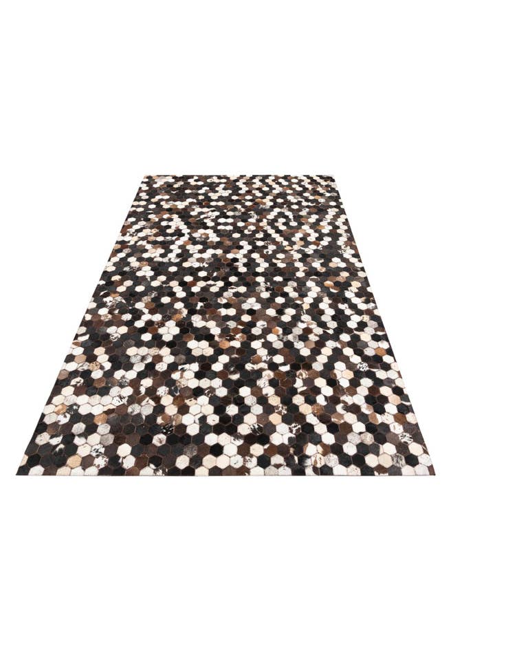 Detail image of 5' x 7' 10 Cowhide Leather Rug