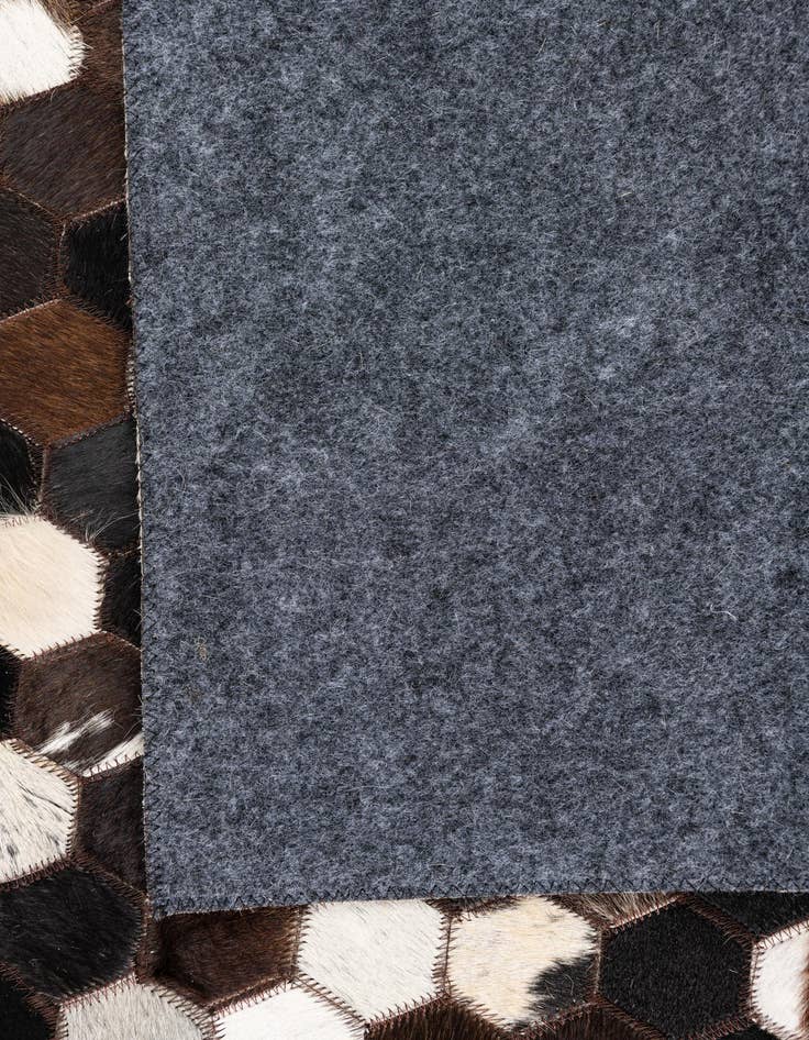 Detail image of 5' x 7' 10 Cowhide Leather Rug