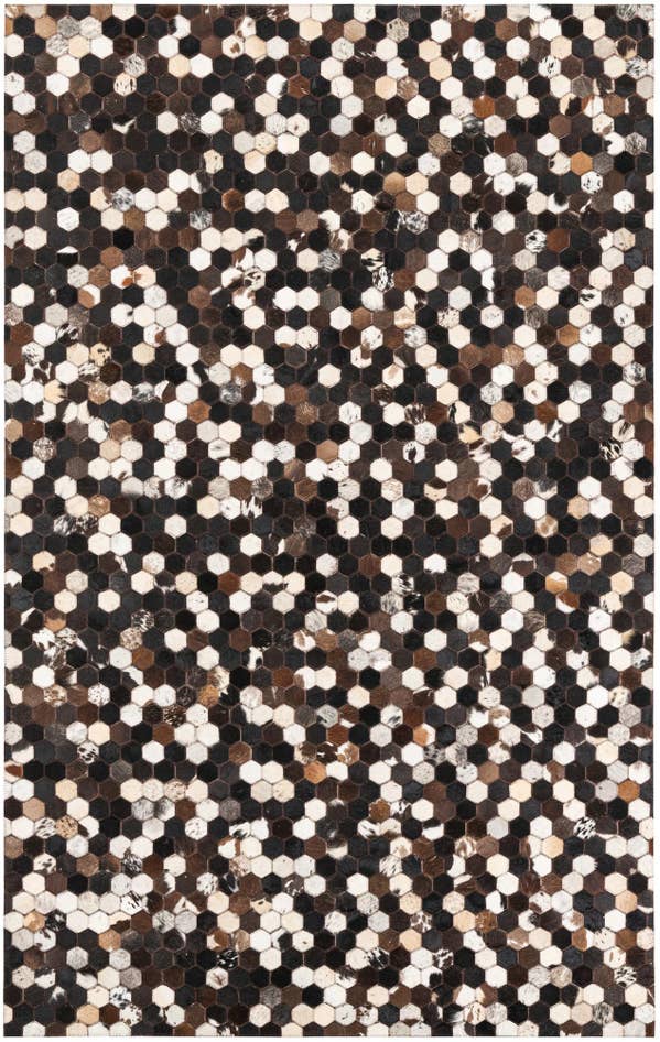 Detail image of 5' x 7' 10 Cowhide Leather Rug
