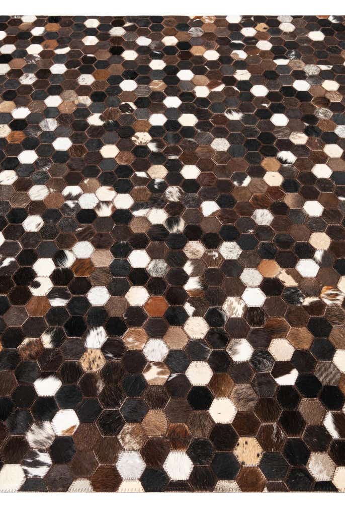 5' x 8' Cowhide Leather Rug