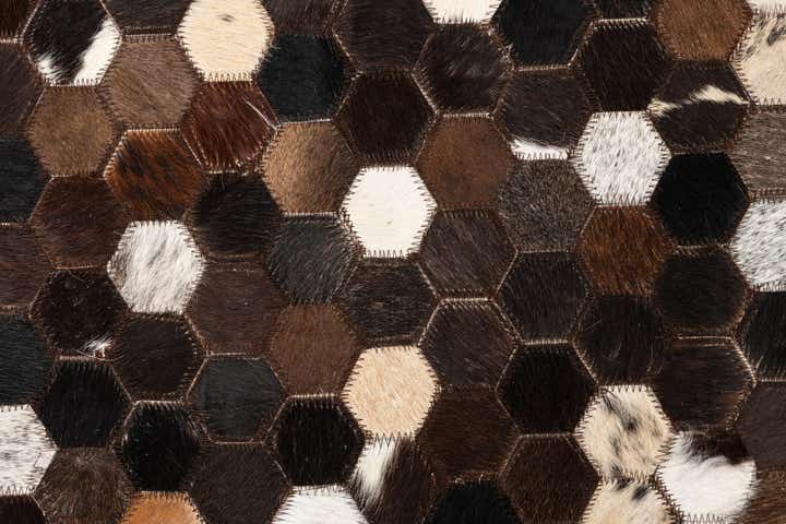 5' x 8' Cowhide Leather Rug