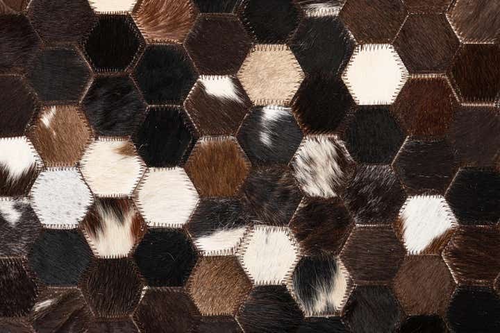 5' x 8' Cowhide Leather Rug