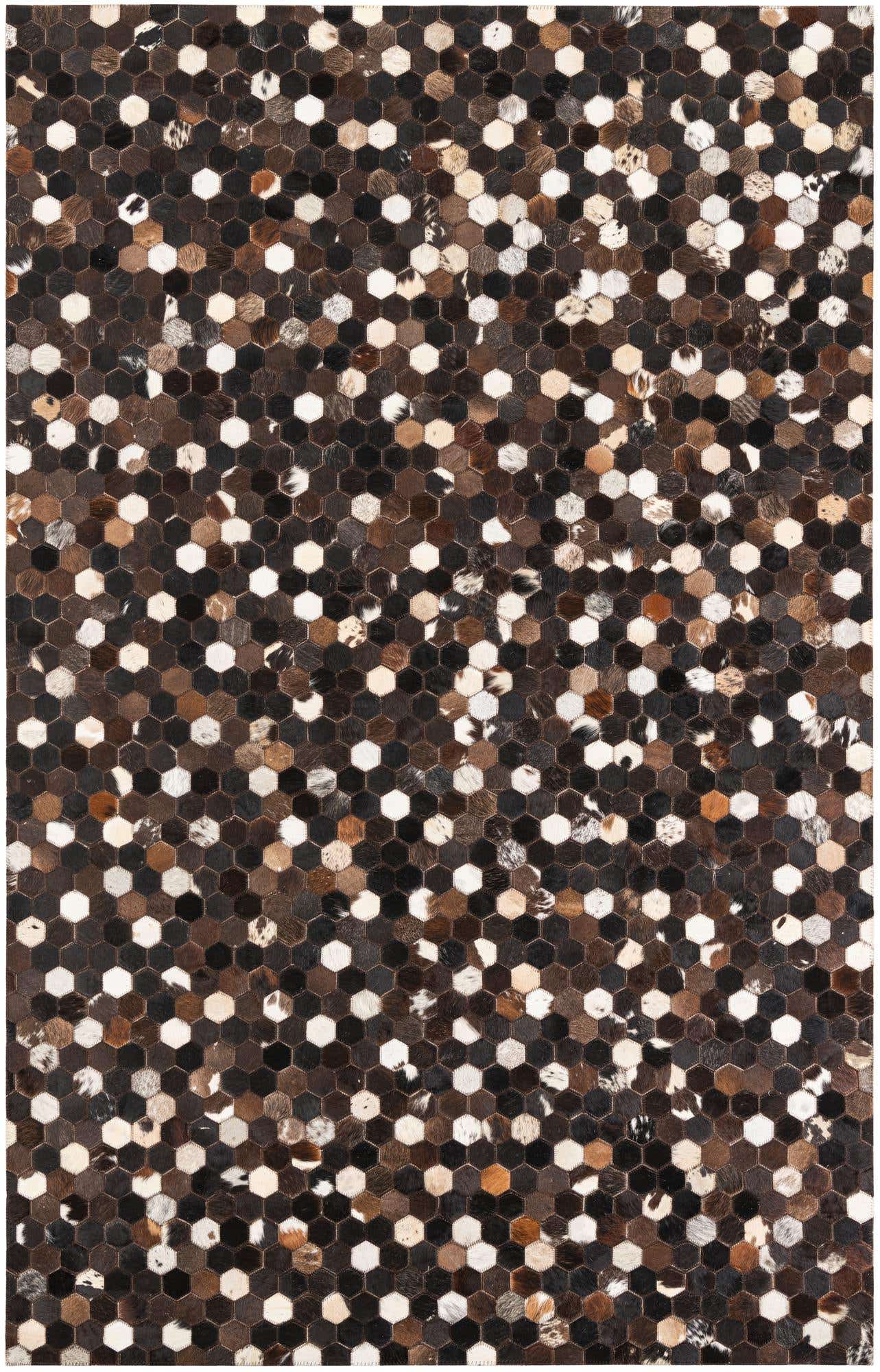 5' x 8' Cowhide Leather Rug