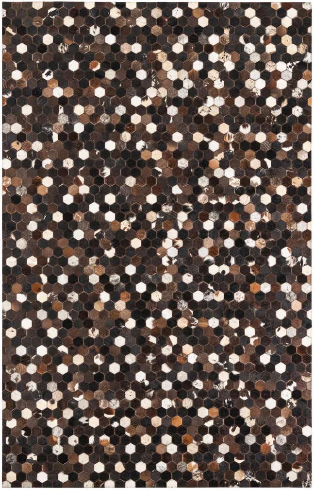 5' x 8' Cowhide Leather Rug