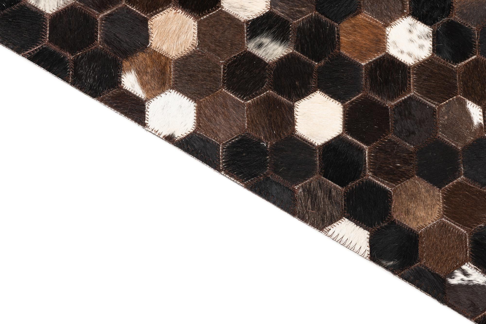 5' x 8' Cowhide Leather Rug