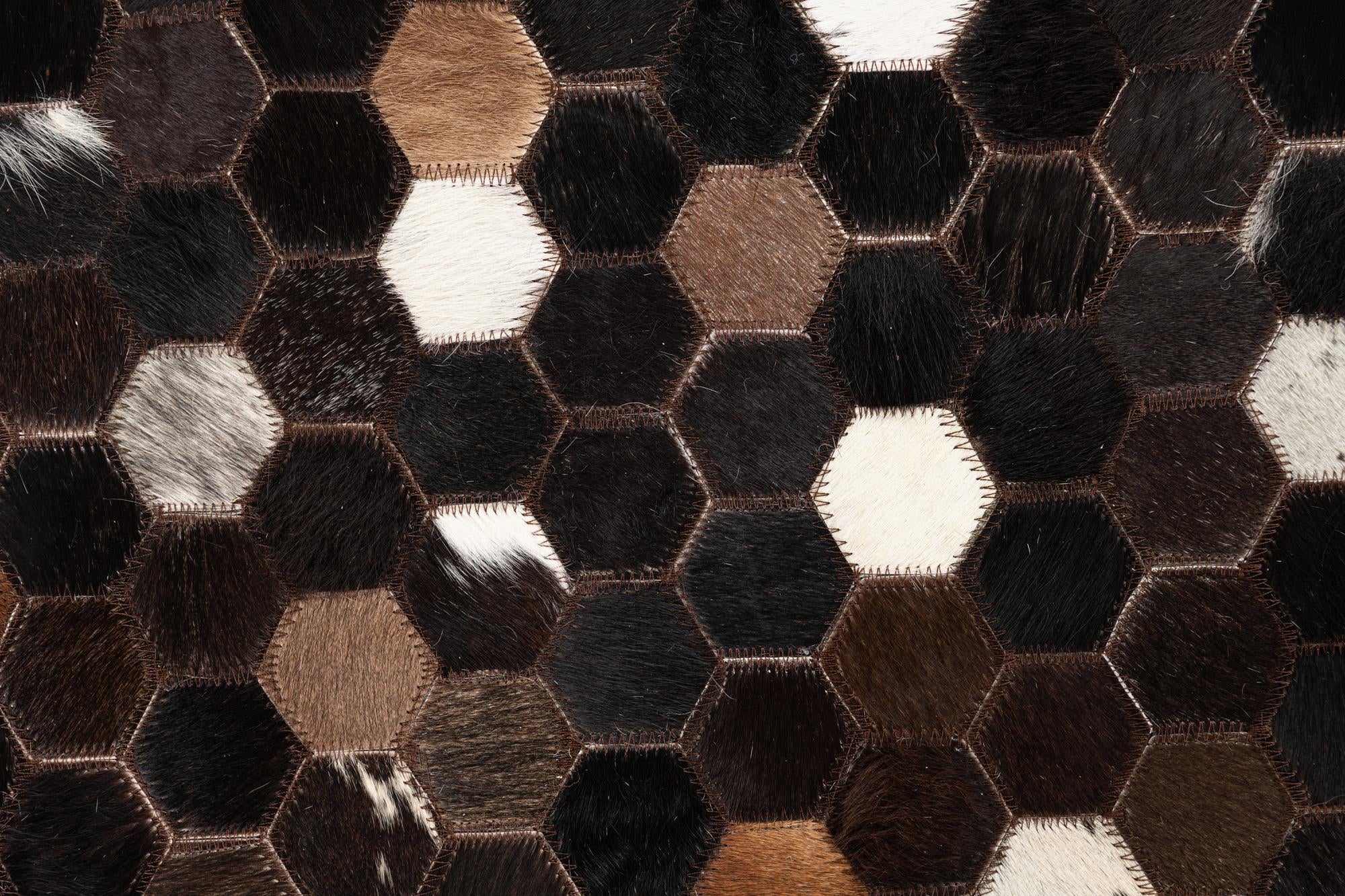 5' x 8' Cowhide Leather Rug