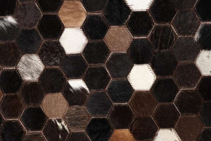 150cm x 245cm Cowhide Leather Teppich