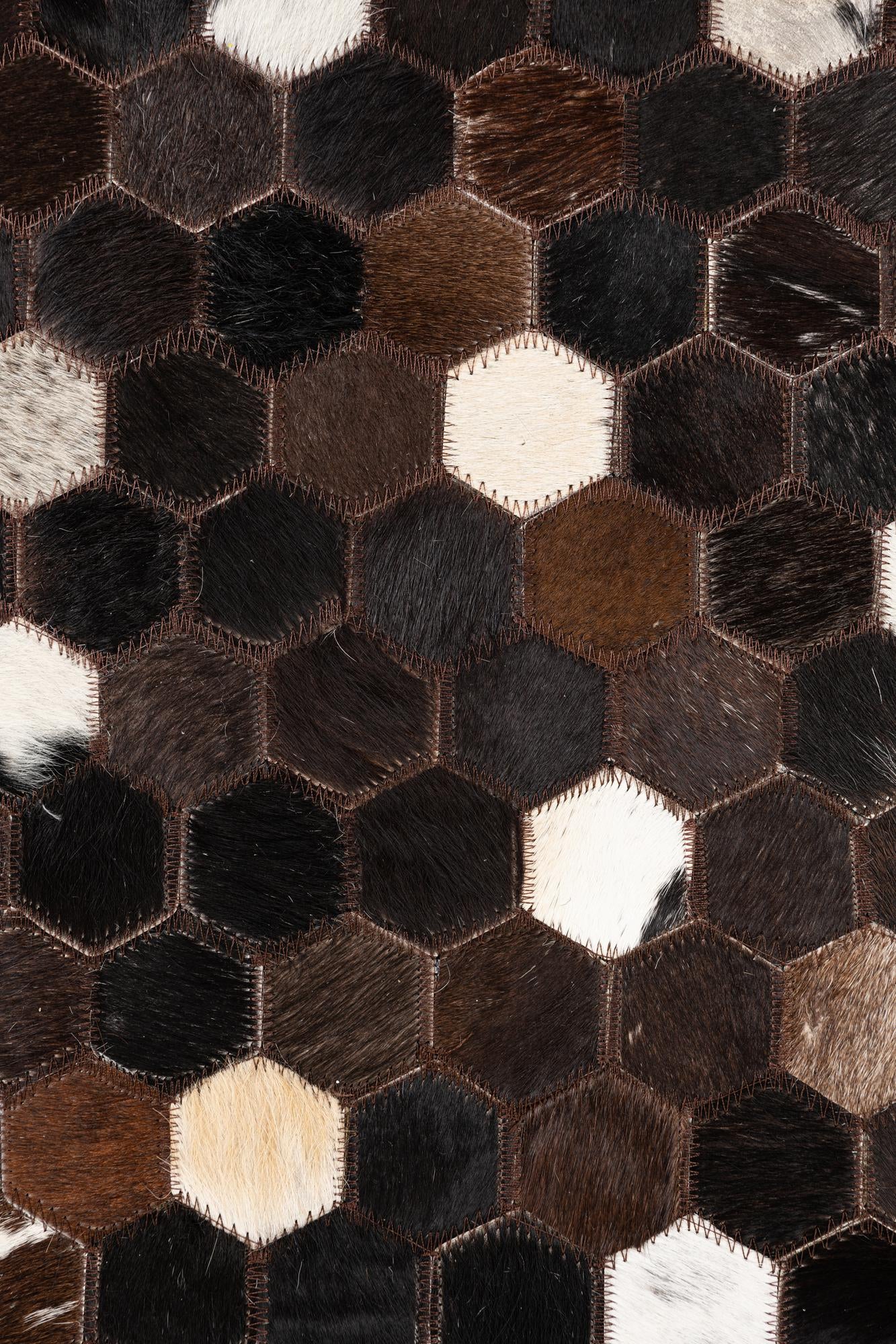 5' x 8' Cowhide Leather Rug