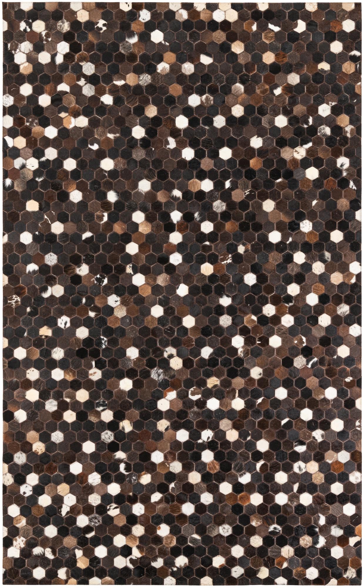 5' x 8' Cowhide Leather Rug