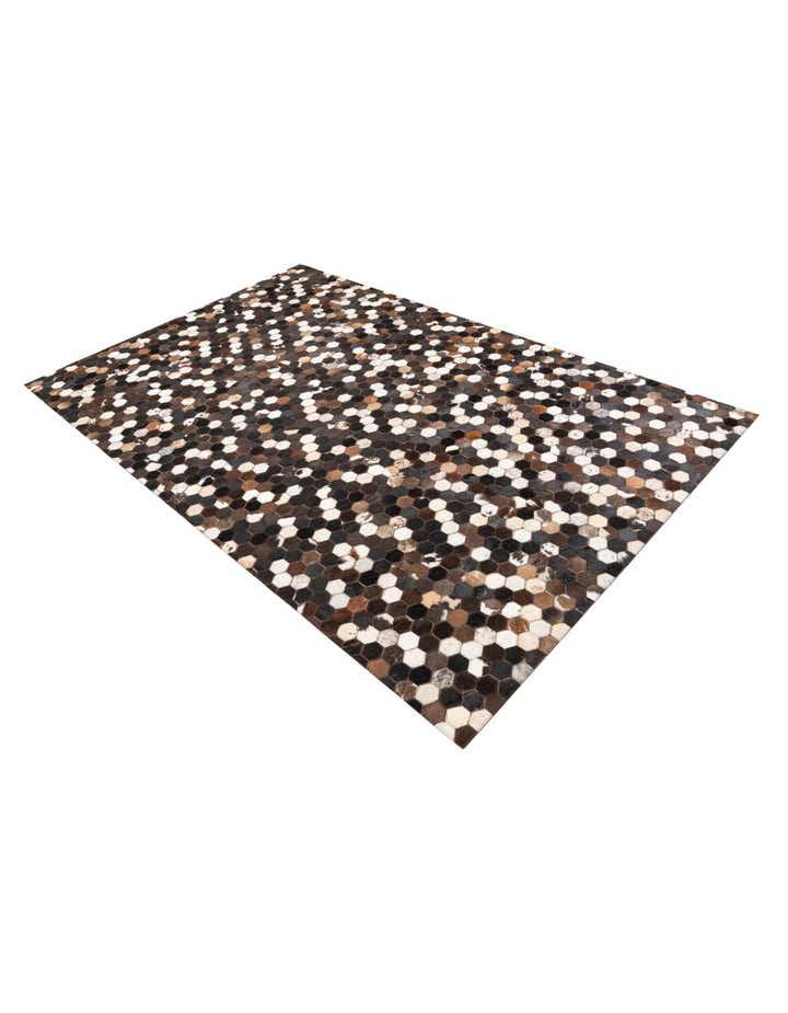 5' x 7' 10 Cowhide Leather Rug