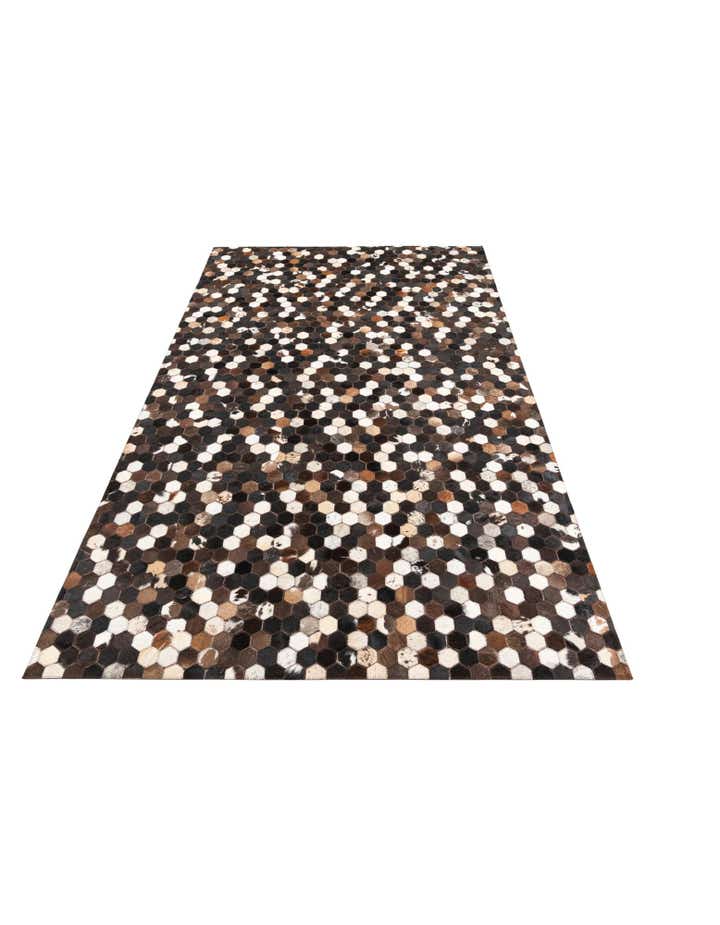 5' x 7' 10 Cowhide Leather Rug