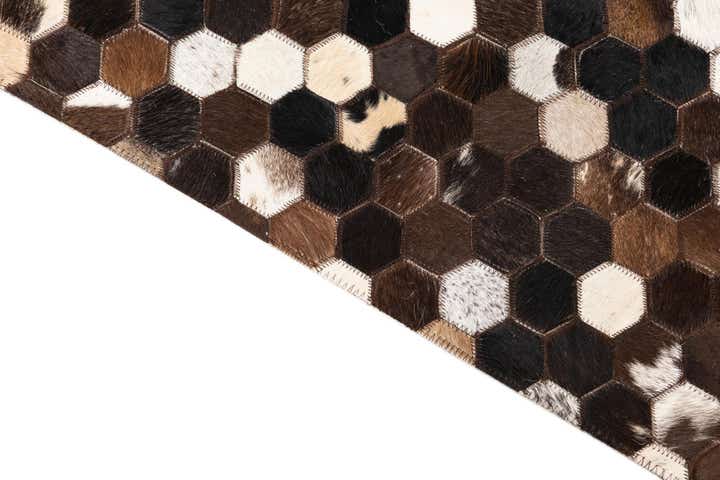 5' x 7' 10 Cowhide Leather Rug