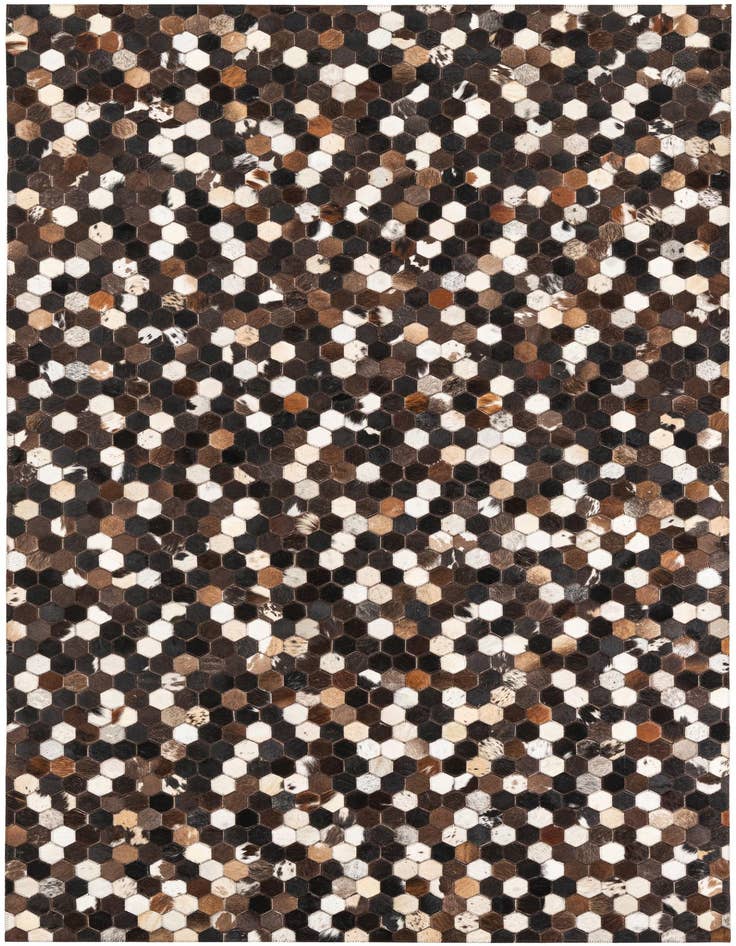 Detail image of 5' x 7' 10 Cowhide Leather Rug