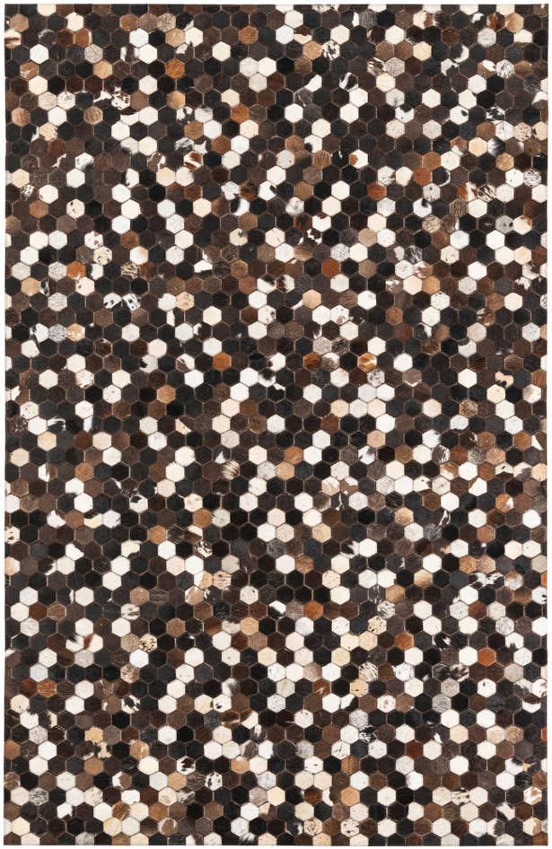 Detail image of 5' x 7' 10 Cowhide Leather Rug