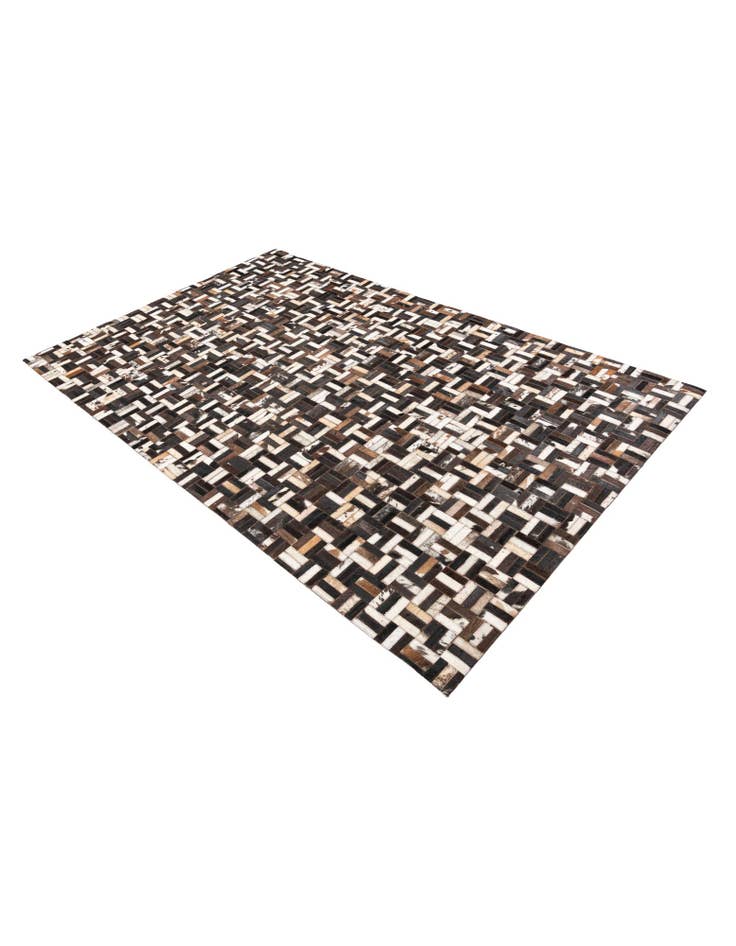 Detail image of 5' x 7' 10 Cowhide Leather Rug
