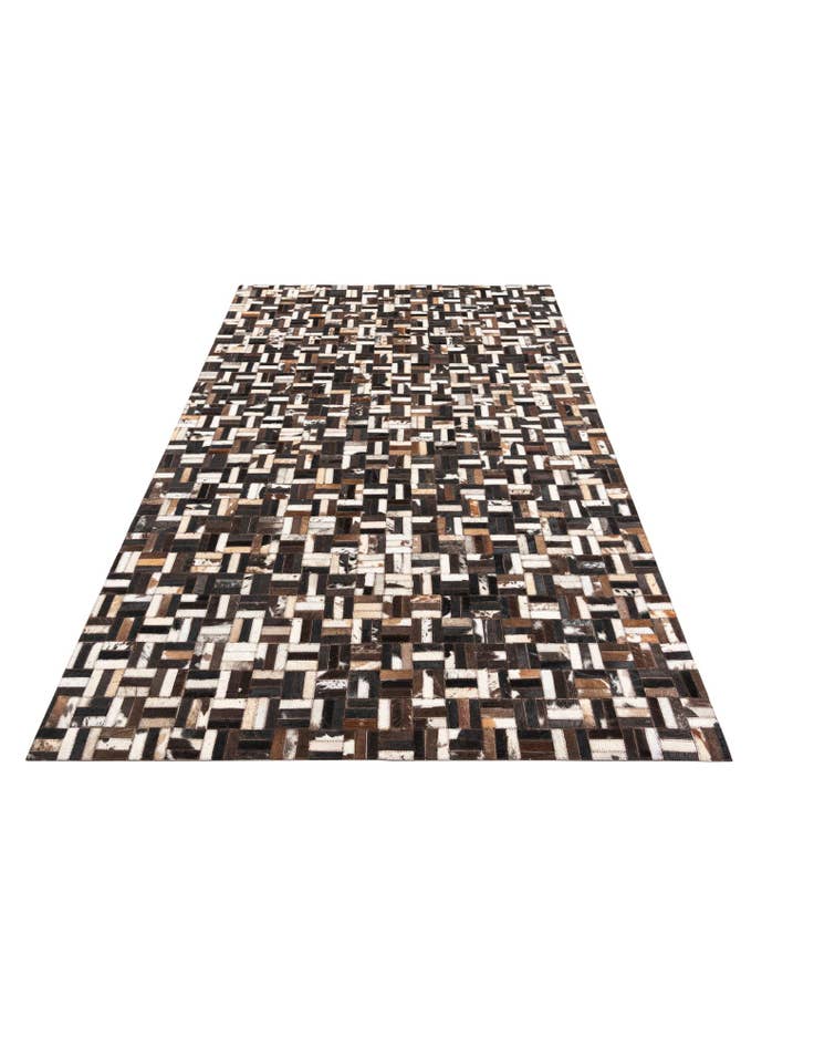 Detail image of 5' x 7' 10 Cowhide Leather Rug