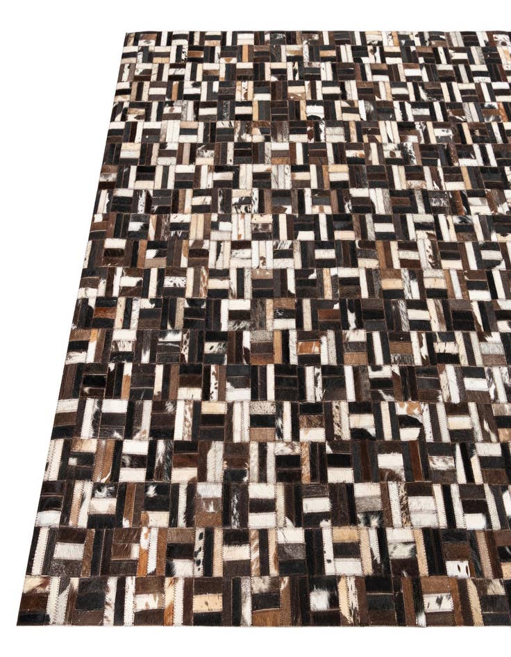Detail image of 5' x 7' 10 Cowhide Leather Rug