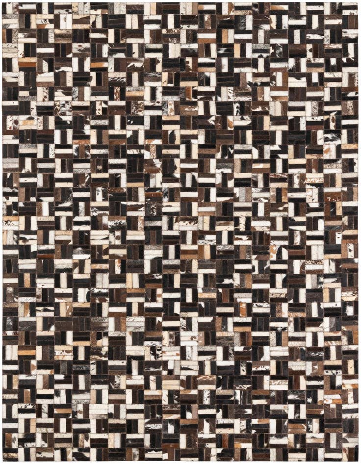Detail image of 5' x 7' 10 Cowhide Leather Rug