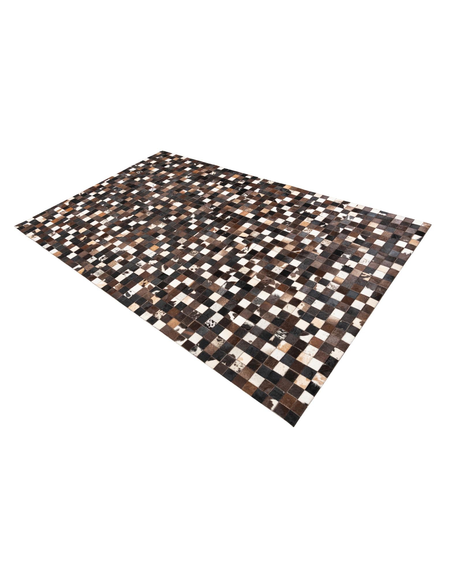 5' 1 x 8' 2 Cowhide Leather Rug