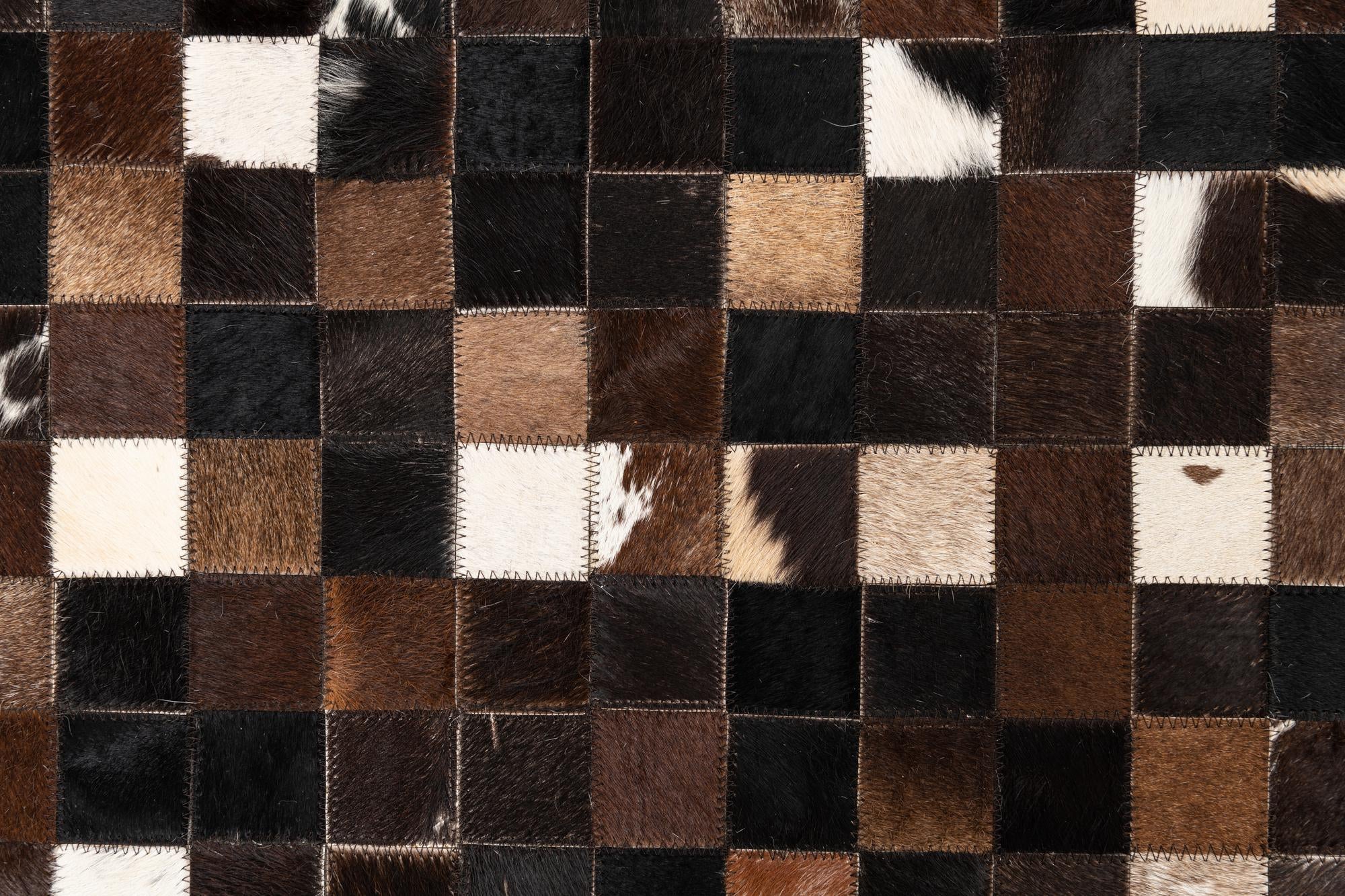 5' 1 x 8' 2 Cowhide Leather Rug