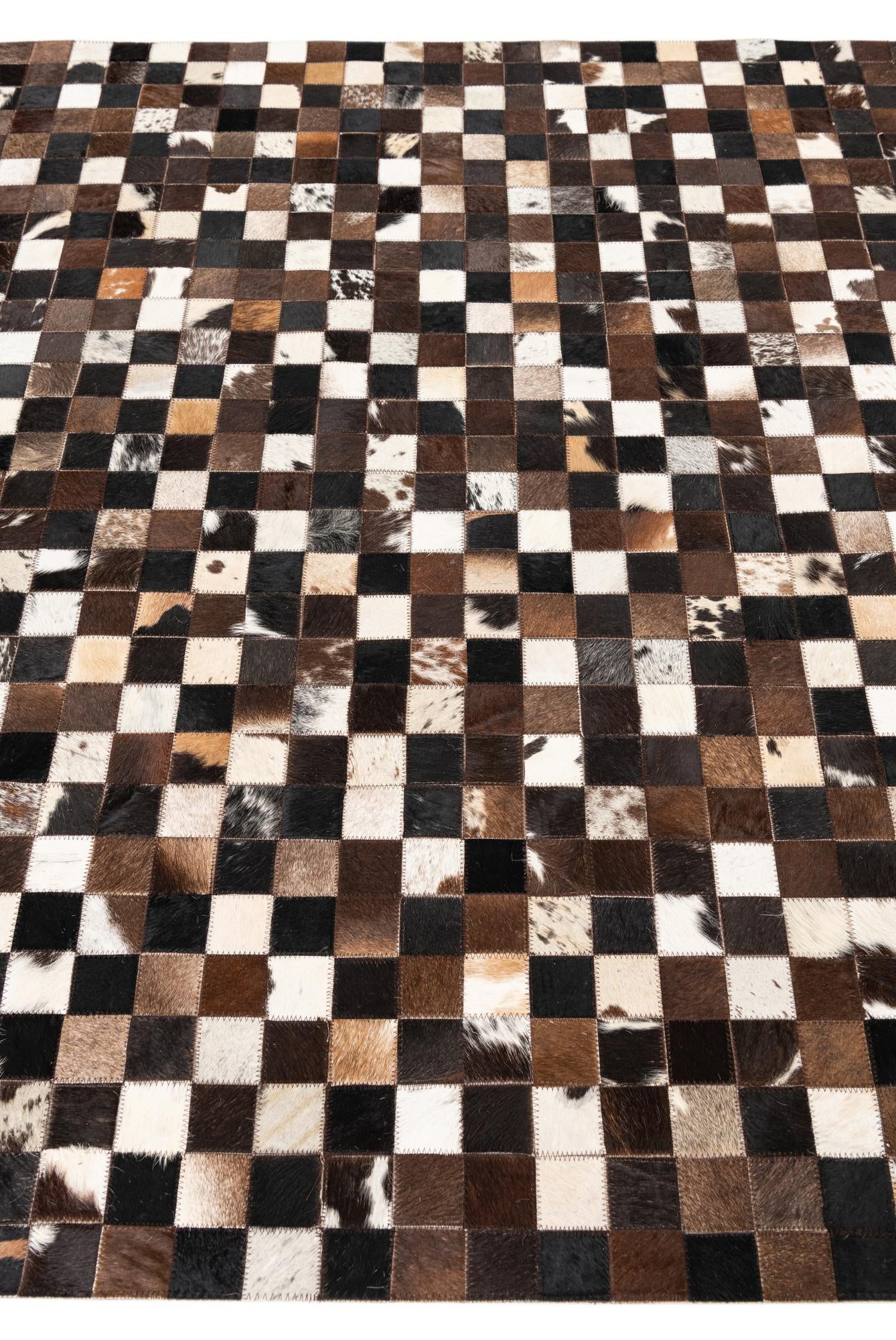 5' x 8' Cowhide Leather Rug