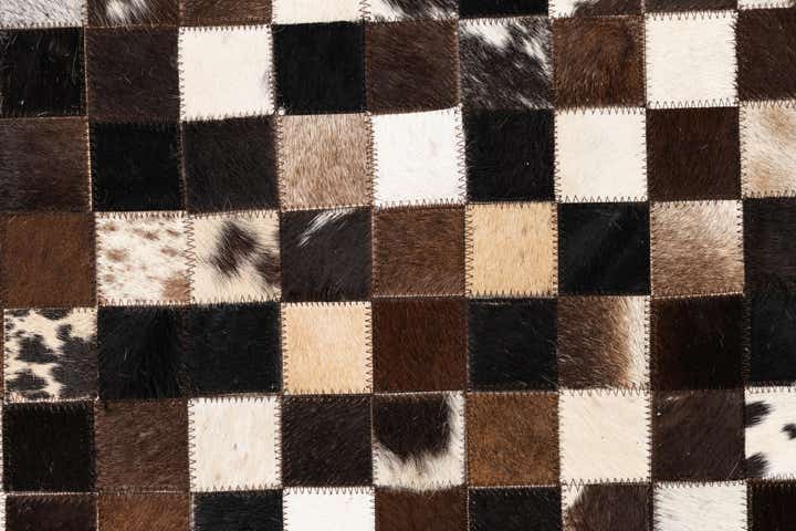 5' x 8' Cowhide Leather Rug