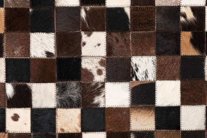 5' x 8' Cowhide Leather Rug