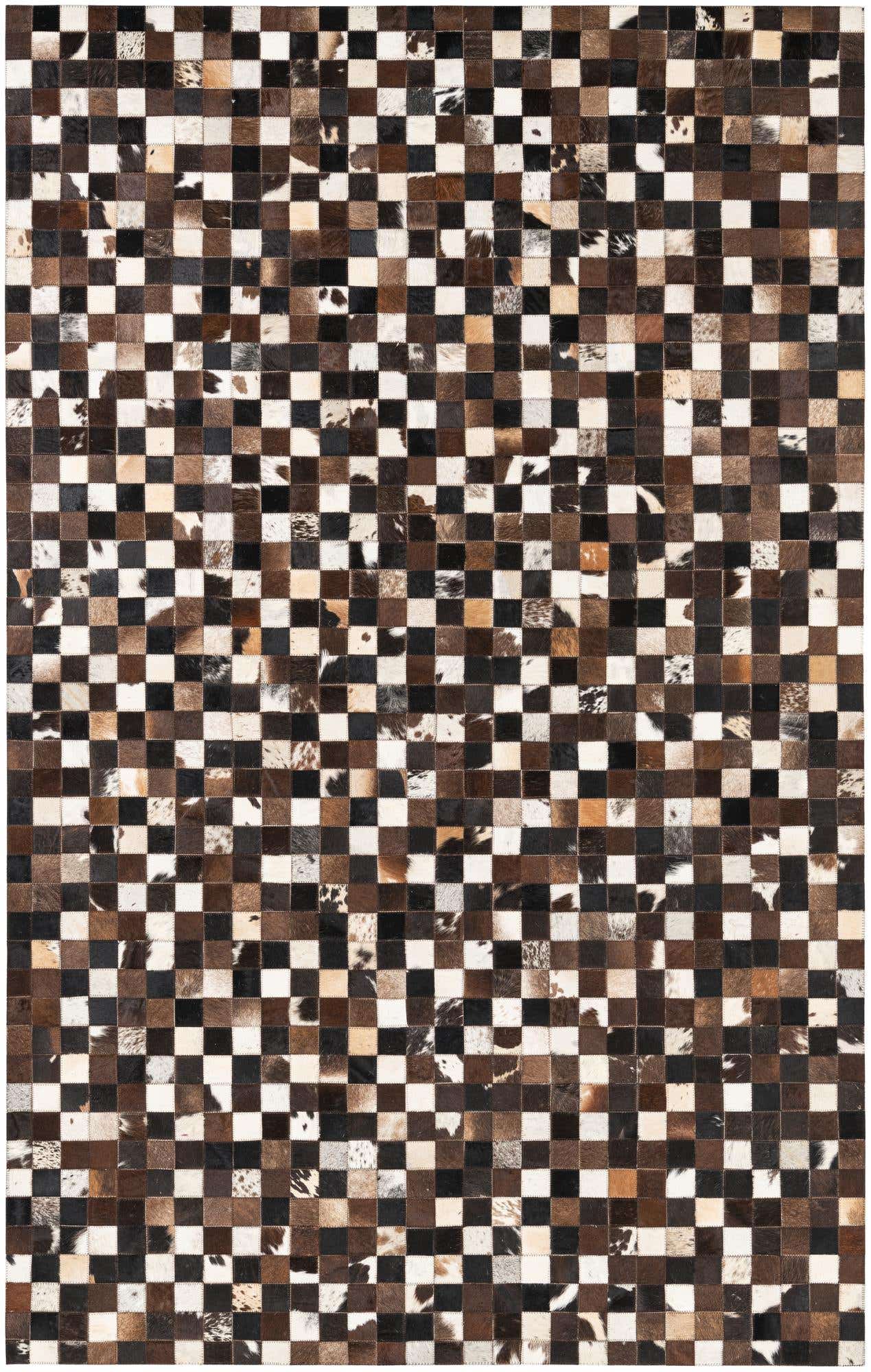 5' x 8' Cowhide Leather Rug