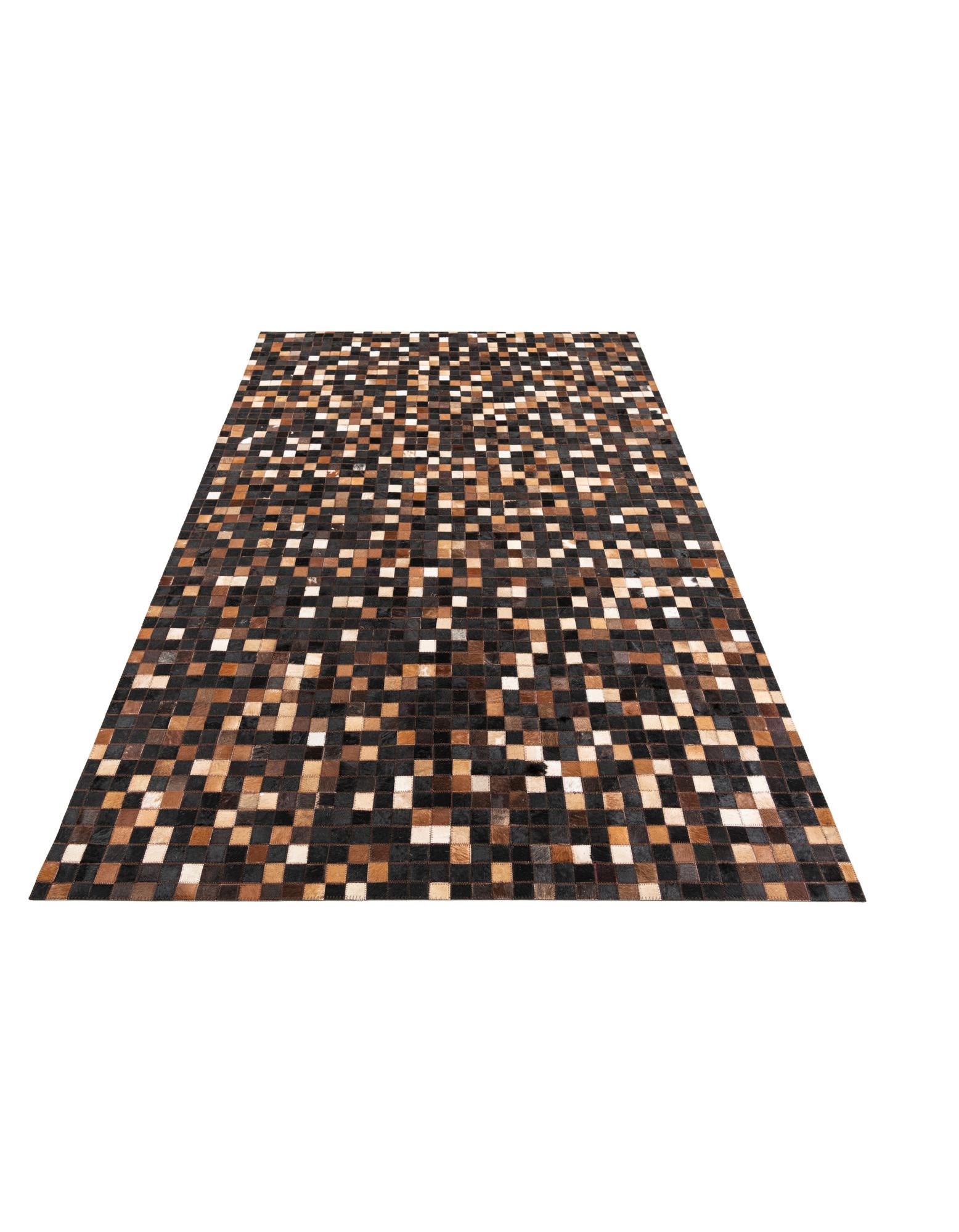 5' x 7' 8 Cowhide Leather Rug