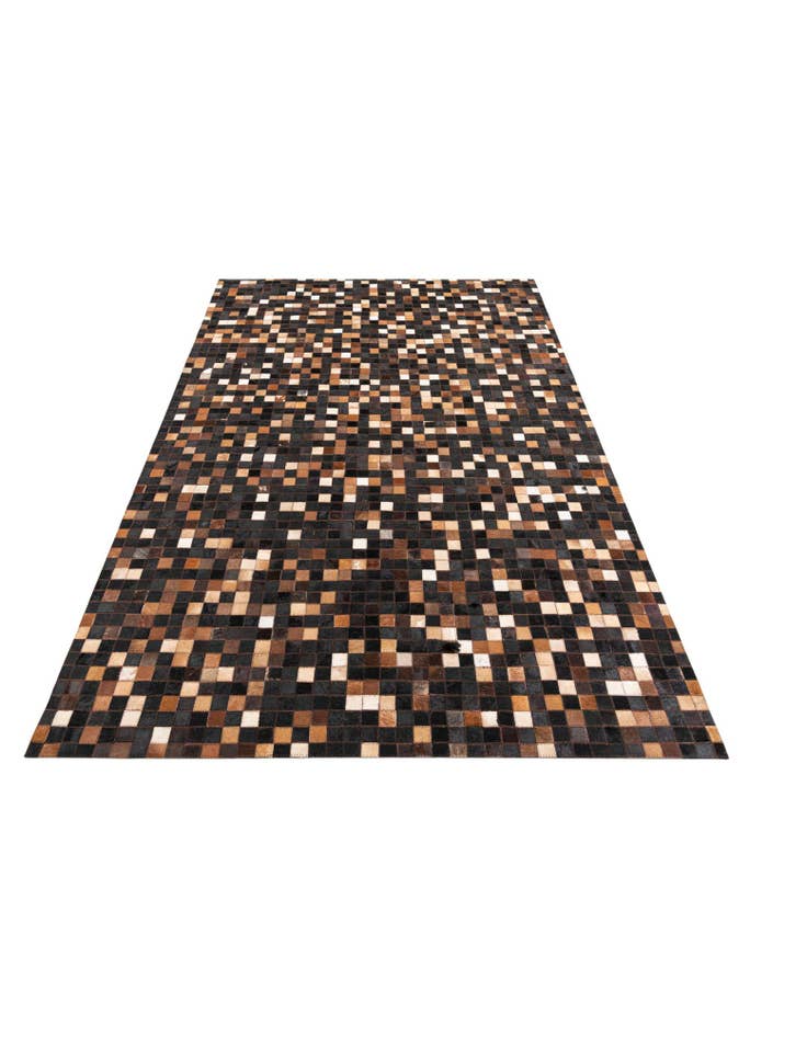 Detail image of 5' x 7' 8 Cowhide Leather Rug