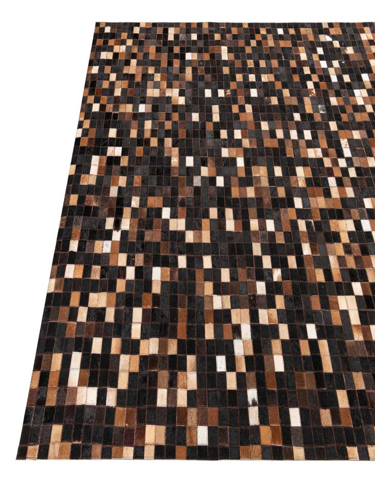 Detail image of 5' x 7' 8 Cowhide Leather Rug