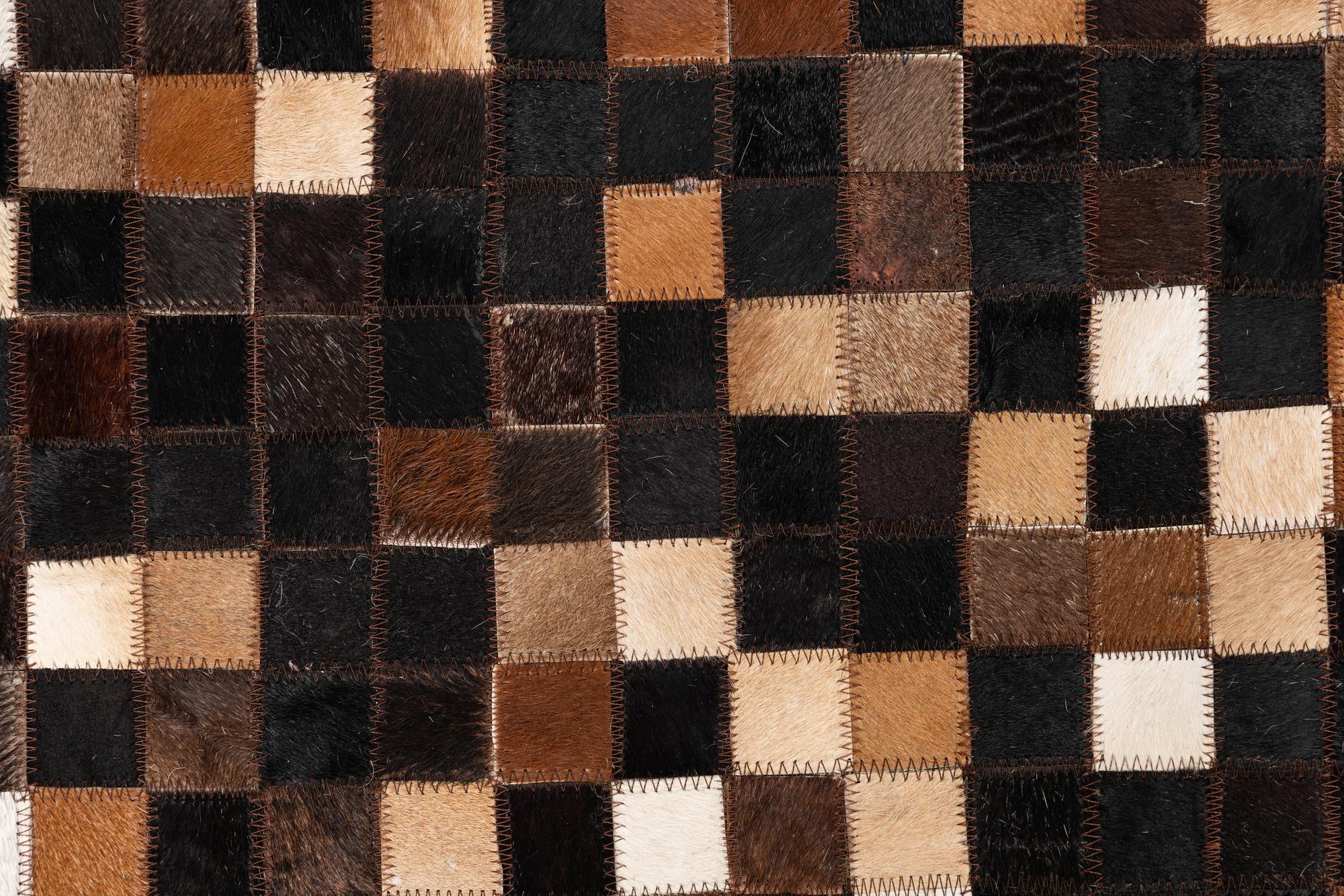5' x 7' 8 Cowhide Leather Rug