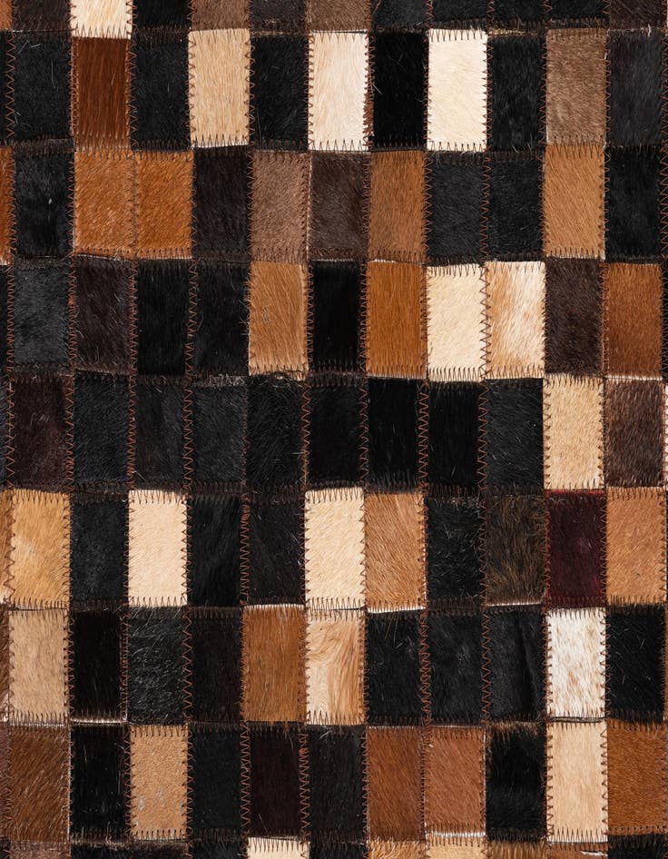 Detail image of 5' x 7' 8 Cowhide Leather Rug