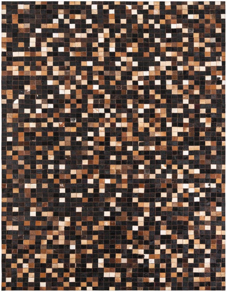 Detail image of 5' x 7' 8 Cowhide Leather Rug