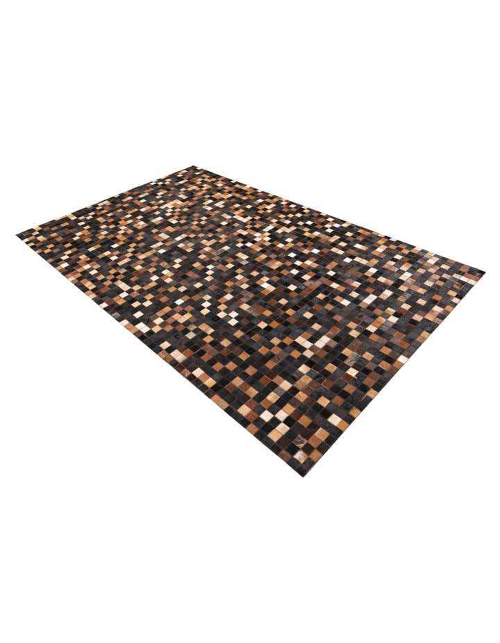 5' x 7' 9 Cowhide Leather Rug