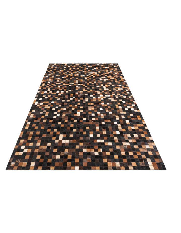 5' x 7' 9 Cowhide Leather Rug